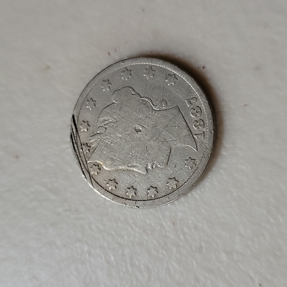 Vintage 1887 Love Token Liberty Head "V" Nickel "Andy To Ford"